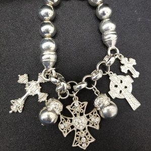 Silver Cross Bracelet